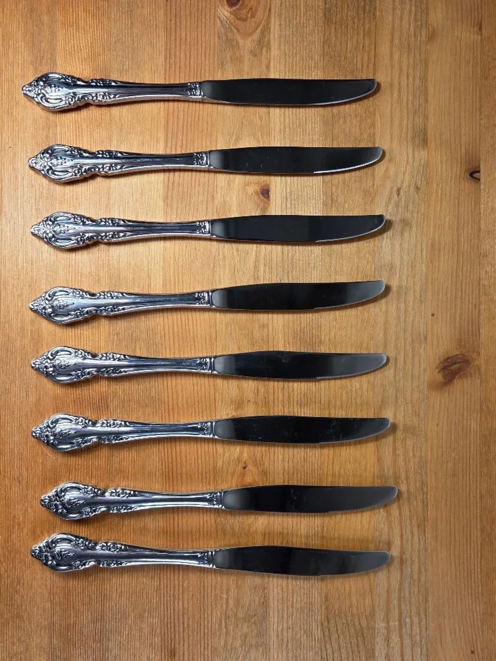 Oneida Community BRAHMS Dinner Knives Hollow (Set of 8) Stainless 9